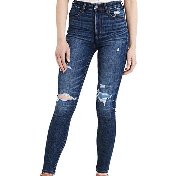 american eagle high rise super stretch jeans